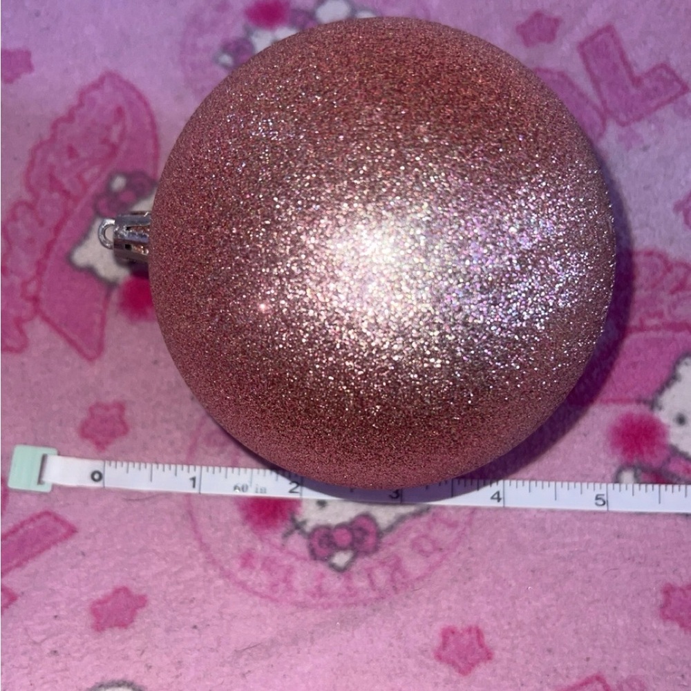36 Ornaments set Rose Gold Pink, glitter, Metallic Holiday Ornaments - Picture 8 of 13
